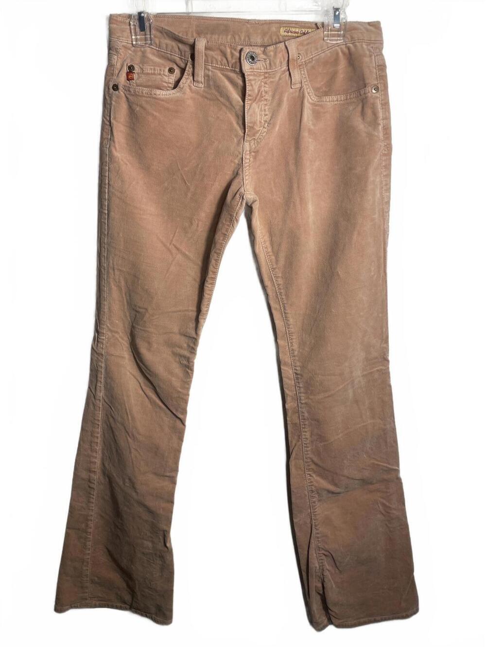Adriano Goldschmied Pants Velvet Women's Size 28 Pink Flair Boho Grunge Hippy